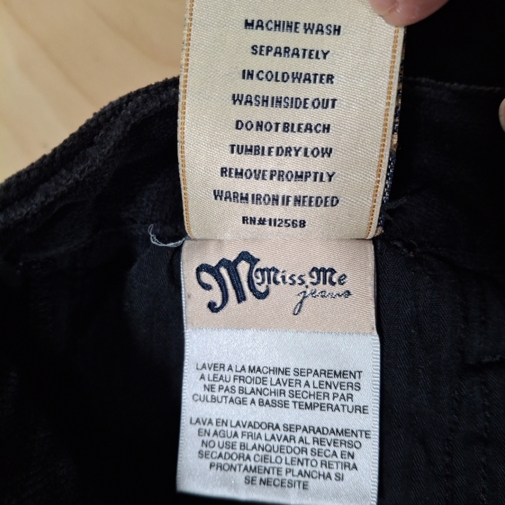 Miss Me Flare Leg Velvet Jeans Y2K Low Rise 27x31 - Picture 6 of 9